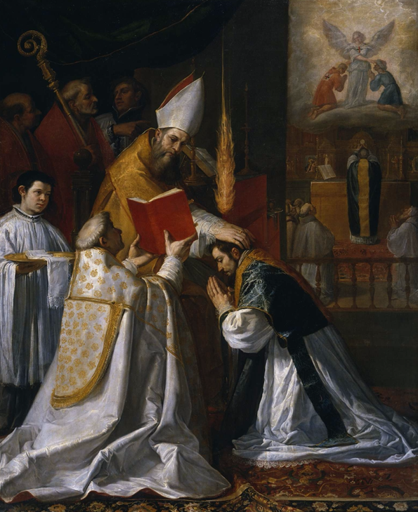 Ordination and First Mass of San Juan de Mata  by Vicente Carducho, Prado Museum, Madrid