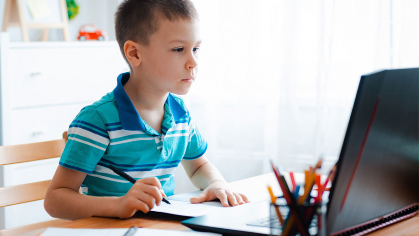 Boy at computer