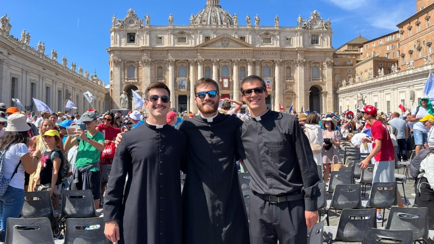 Diocese of Lansing Seminarians at canonization of Saints Pier Giorgio Frassati and Carlo Acutis 