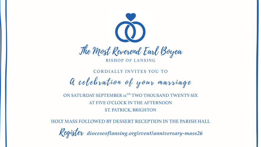 Anniversary Mass September 12, 2026; St. Patrick Parish, Brighton, at 5 PM