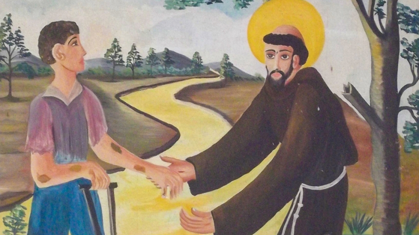 Saint Francis and the Leper
