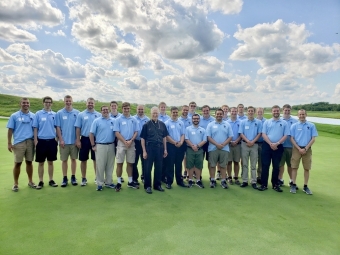 Bishop Boyea and Diocese of Lansing Seminarians at Bishop's Golf Classic 2019