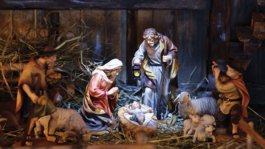 Znalezione obrazy dla zapytania christmas manger scene