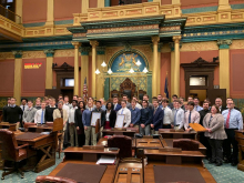Lansing Catholic Football Team at State Capitol 