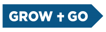 GROW + GO Blue Transparent Logo
