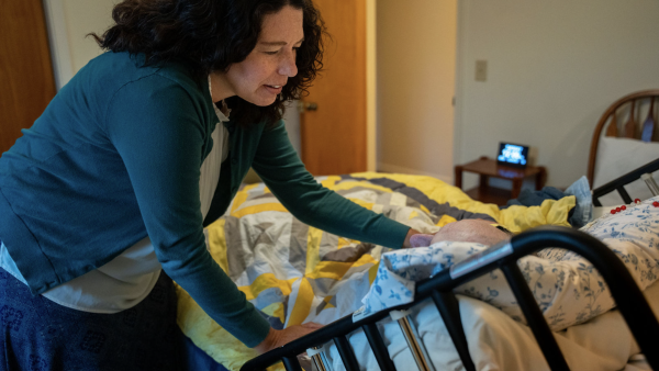 Bianca Murray with guest at Mother Teresa House 