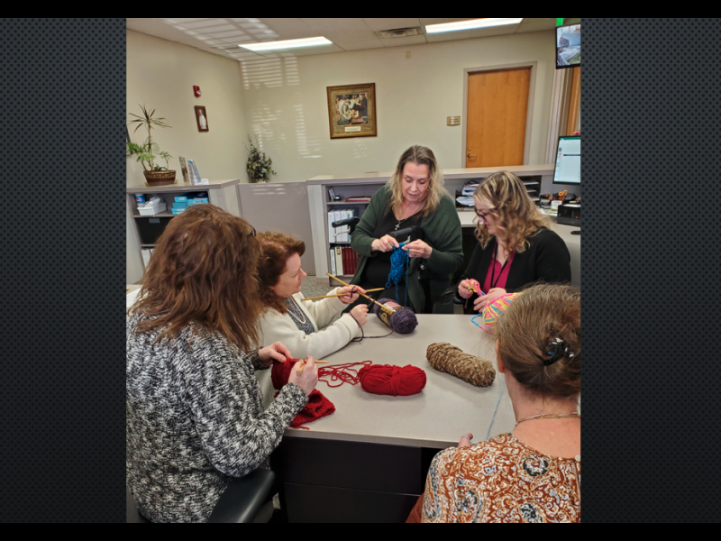 Read The Saint John knitters & their saintly scarves Diocese of Lansing