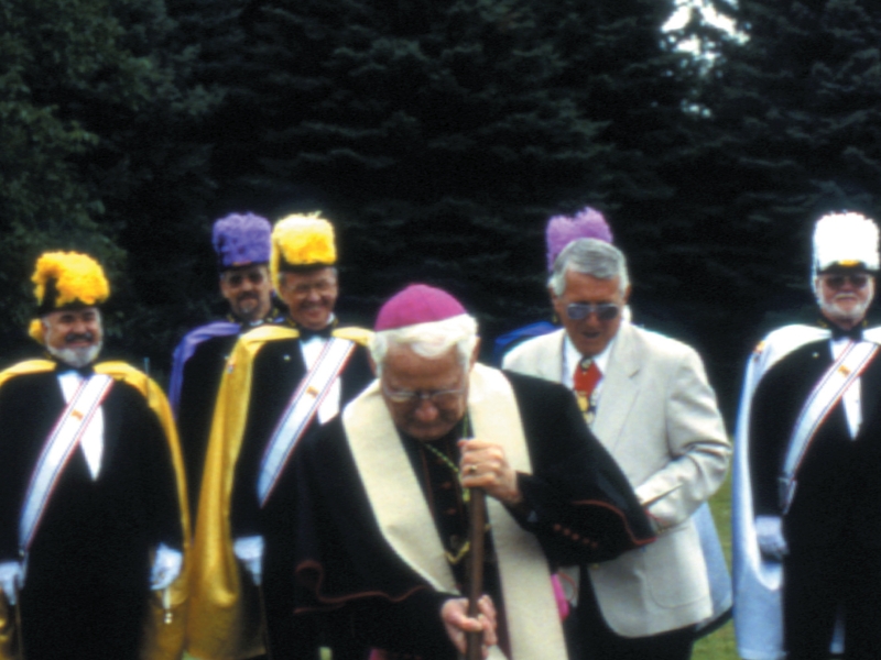 Ground breaking for the diocesan youth retreat center, Bethany House.